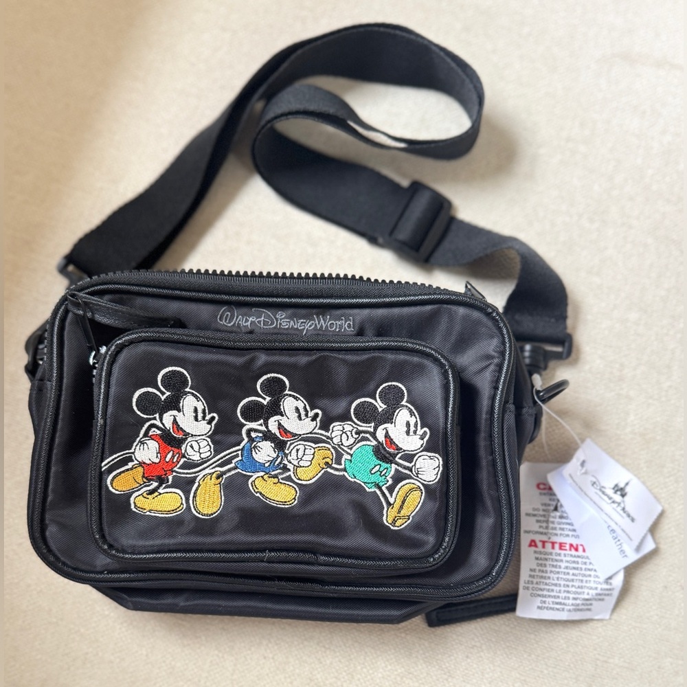 NWT Walt Disney World Duo Crossbody/Belt Bag with Trio Mickey Mouse Design